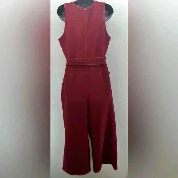 Anthropologie Greylin Jumpsuit Colleen Contrast Stitch belted sleeveless - Picture 10 of 13